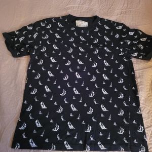 Men's Navy and White Natical T-Shirt